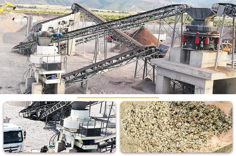 时产300吨的鹅卵石制砂生产线现场及成品